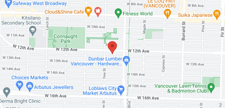 map of 15 2156 W 12TH AVENUE